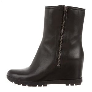 Prada Sport Ankle Boots Size 8.5 Heels 3.5